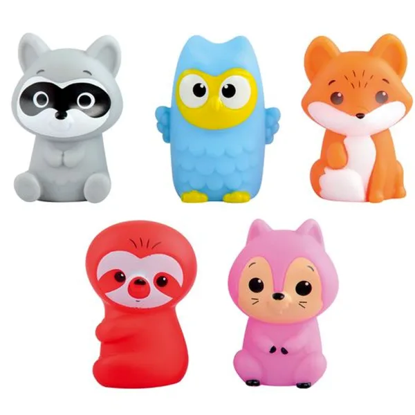 Playgo: Set di 5 burattini da dito - Animali del bosco immagine 2
