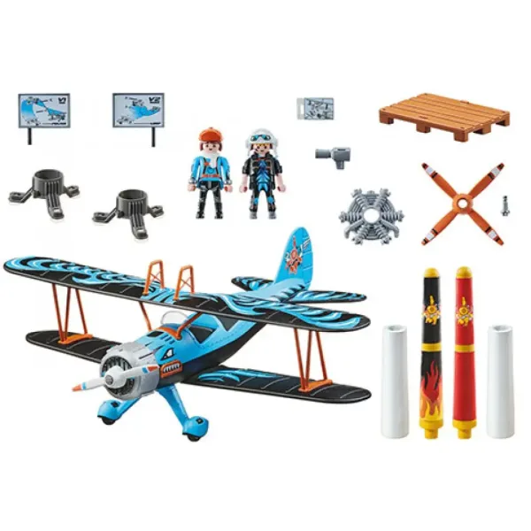 Playmobil: Air Stuntshow - "Fenice" aereo biplano con suono (70831) immagine 2