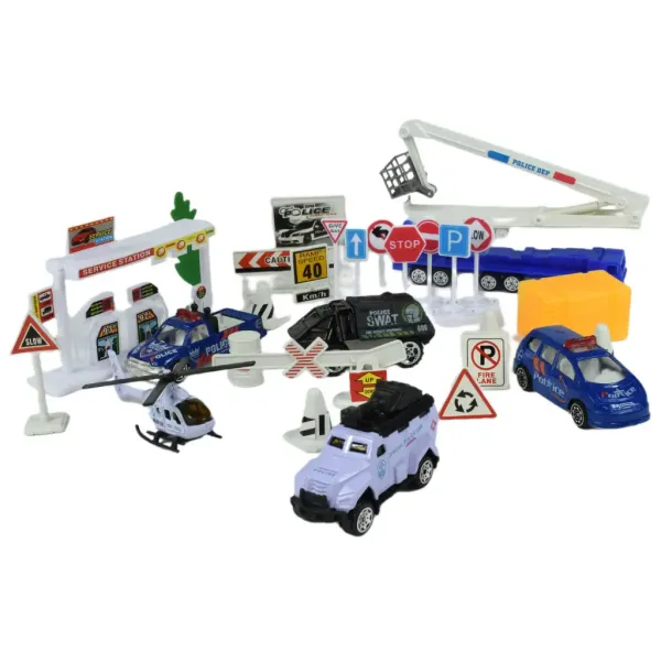 Police Squad: Set da gioco della polizia con veicoli e accessori in due varianti immagine 2