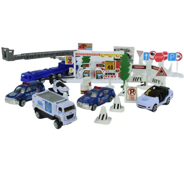 Police Squad: Set da gioco della polizia con veicoli e accessori in due varianti immagine 6