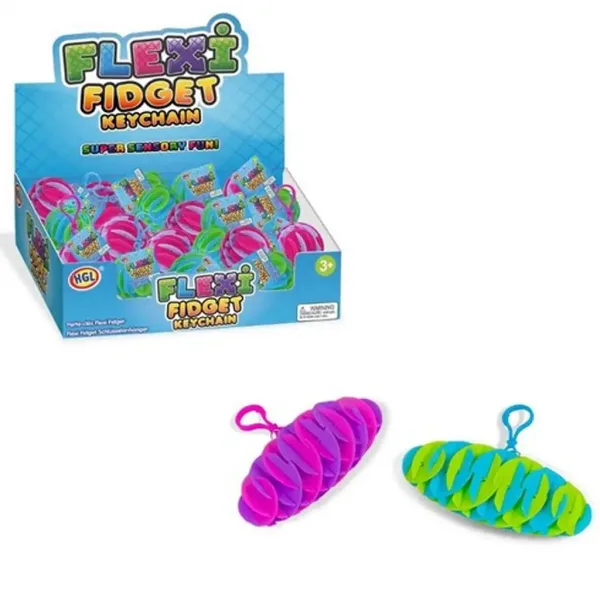 Portachiavi Flexi Fidget in due colori 1 pezzo immagine 1