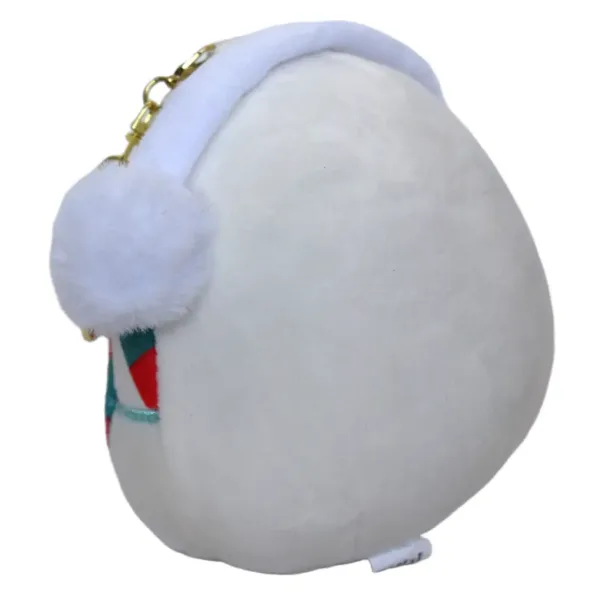 Portachiavi pupazzo di neve in peluche morbido 12 cm immagine 3