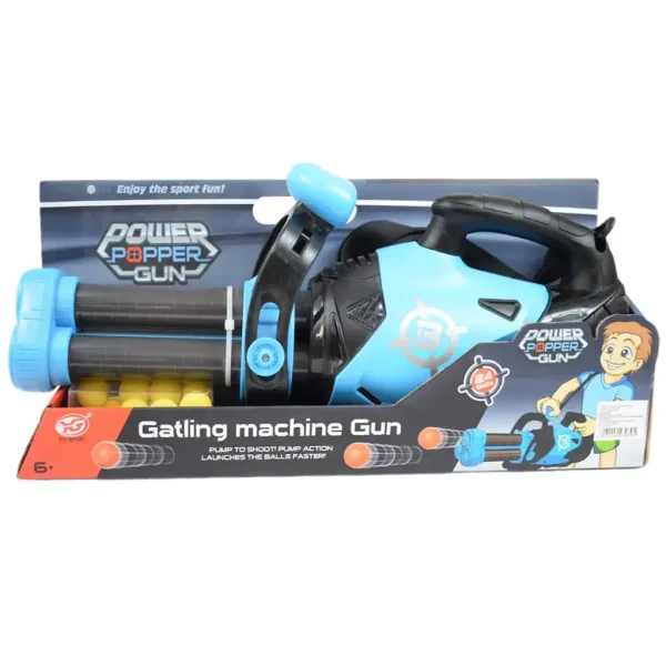 Power Popper Gun: Pistola a tre colpi con proiettili di spugna da 55 cm immagine 7