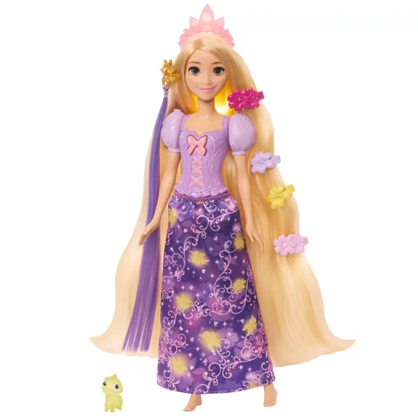 Principessa Disney Rapunzel bambola magica con accessori - Mattel immagine 2