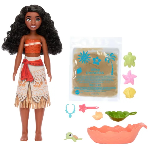 Principessa Disney: Set da gioco da spiaggia Vaiana 2 con bambola e sabbia – Mattel immagine 4