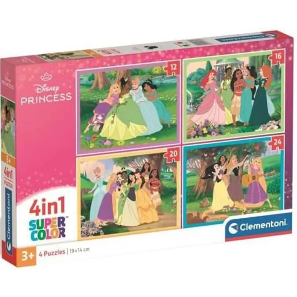 Principesse Disney 4 in 1 Supercolor puzzle - Clementoni immagine 1