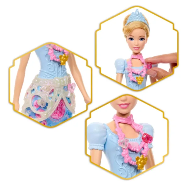 Principesse Disney: Bambola Sorpresa dal Cuore Gentile - Cenerentola - Mattel immagine 2