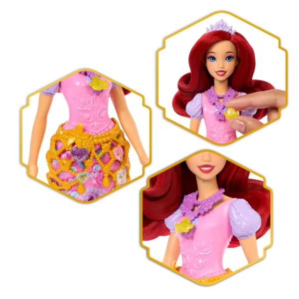 Principesse Disney: Bambola sorpresa dal cuore tenero - Ariel - Mattel immagine 3