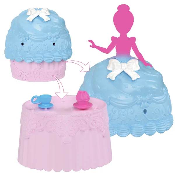 Principesse Disney: Mini bambola cupcake sorpresa 1 pz - Mattel immagine 2