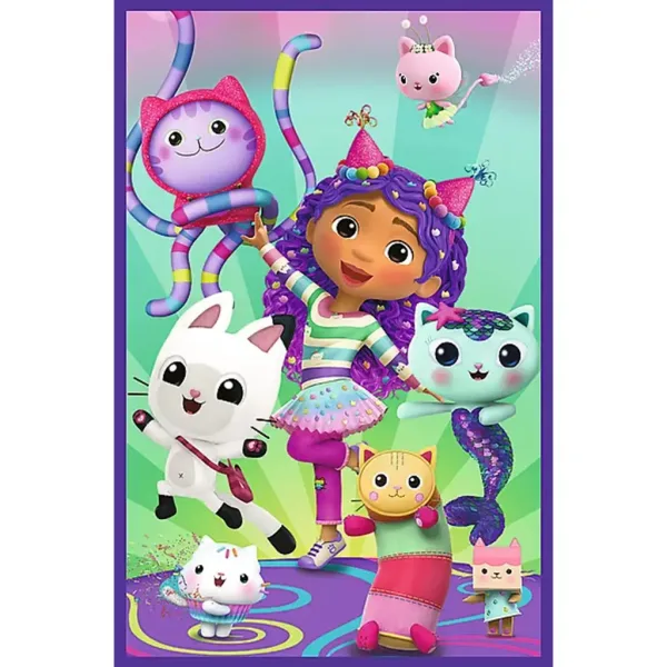 Puzzle 3x80 pezzi "Gabi casa delle bambole giorni colorati" - Trefl immagine 2