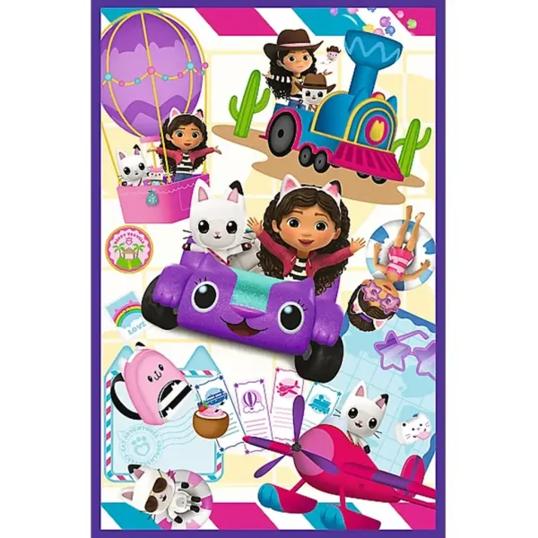 Puzzle 3x80 pezzi "Gabi casa delle bambole giorni colorati" - Trefl immagine 4