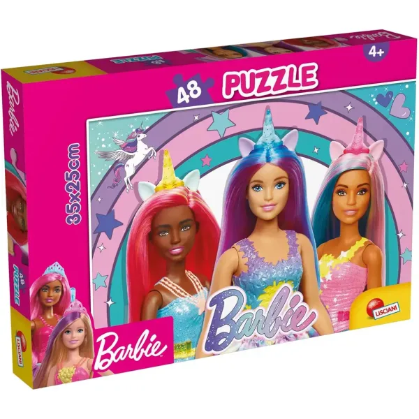 Puzzle Barbie Magico Unicorno 48 pezzi 35x25cm - Lisciani immagine 1