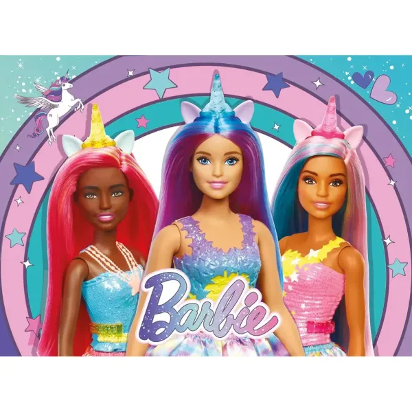 Puzzle Barbie Magico Unicorno 48 pezzi 35x25cm - Lisciani immagine 2