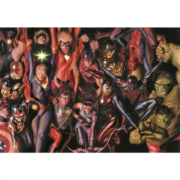 Puzzle Compact 1000 pezzi Marvel Heroes 70x50cm - Clementoni immagine 2