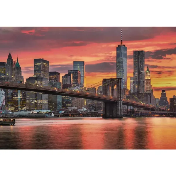 Puzzle HQC da 1500 pezzi "East River al tramonto" - Clementoni immagine 2