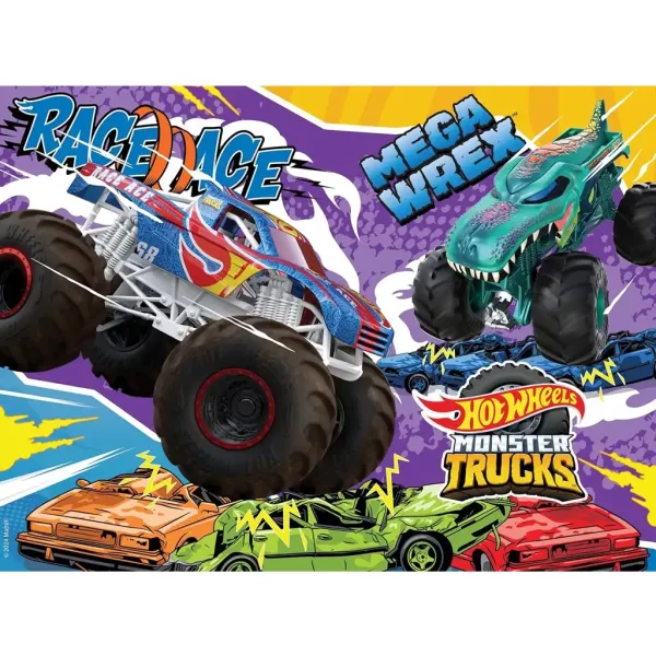 Puzzle Hot Wheels Monster Trucks da 48 pezzi 35x25cm - Lisciani immagine 2