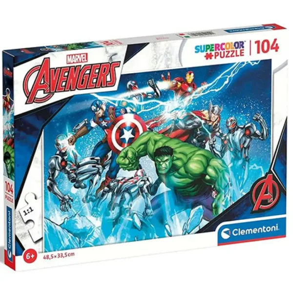 Puzzle Super Color 104 pezzi Avengers - Clementoni immagine 1