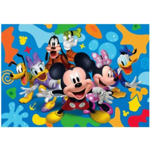 Puzzle Supercolor da 104 pezzi di Mickey Mouse e i suoi amici - Clementoni immagine 2