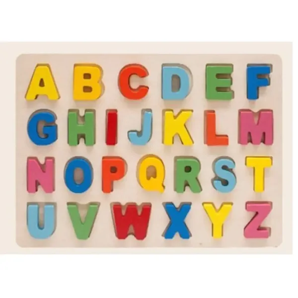 Puzzle ad incastro con lettere colorate ABC immagine 1