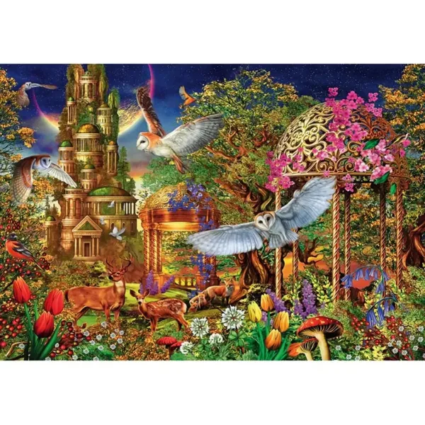 Puzzle compatto HQC da 1500 pezzi "Giardino Fantasia nel Bosco" - Clementoni immagine 2