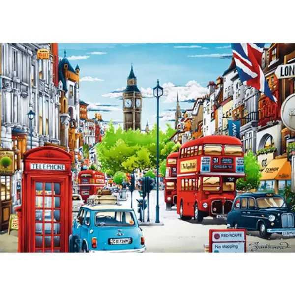 Puzzle da 1000 pezzi "Londoni utca" - Trefl immagine 2
