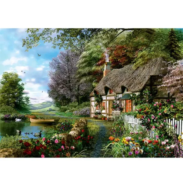 Puzzle da 1000 pezzi con casetta nel bosco immagine 2