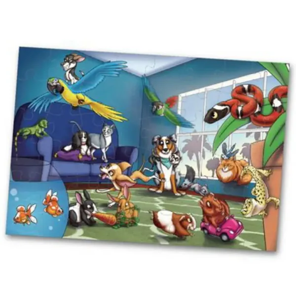 Puzzle da pavimento 48 pezzi "Festa degli animali" 60x90cm immagine 3