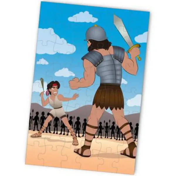 Puzzle da pavimento di Davide e Golia 48 pezzi 60x90cm immagine 3