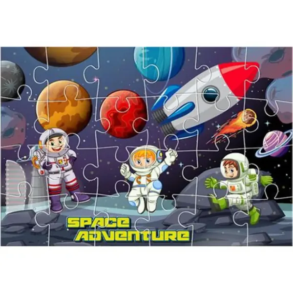 Puzzle dello spazio 24 pezzi e tre poster da colorare immagine 2