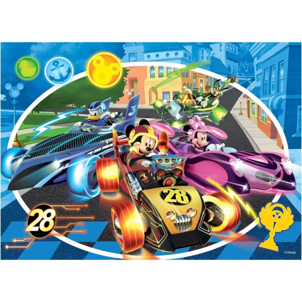 Puzzle e libro da colorare 2 in 1 di Topolino, 24 pezzi, 50x35 cm - Lisciani immagine 2