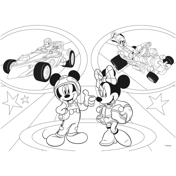 Puzzle e libro da colorare 2 in 1 di Topolino, 24 pezzi, 50x35 cm - Lisciani immagine 3