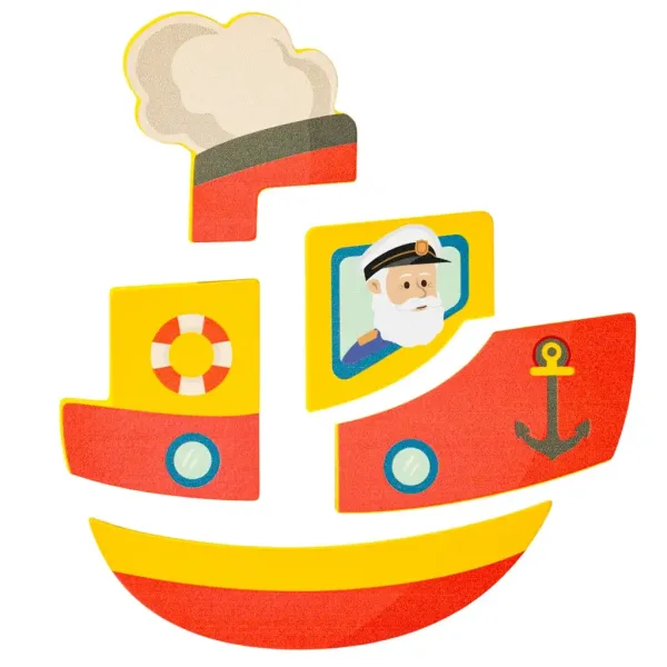 Puzzle in legno a tema barca a vela da 5 pezzi - Woodyland immagine 3