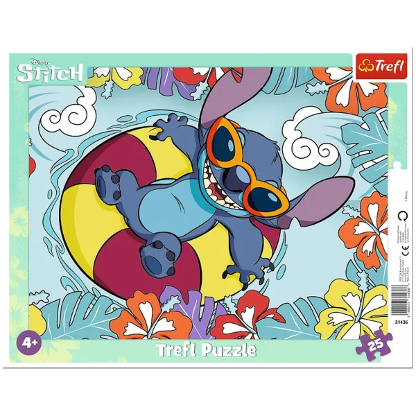 Puzzle incorniciato Disney Stitch da 25 pezzi - Trefl immagine 1