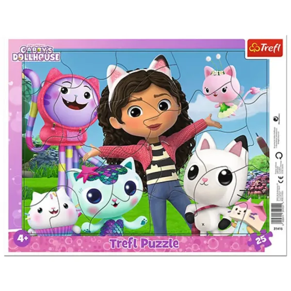 Puzzle incorniciato da 25 pezzi "La casa delle bambole di Gabi" - Trefl immagine 1