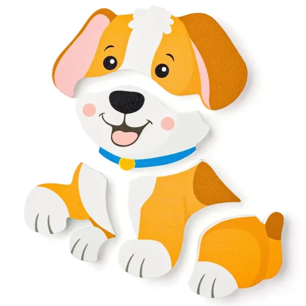 Puzzle per bambini in legno con cani, 5 pezzi - Woodyland immagine 2