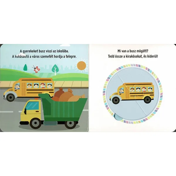 Puzzle per i più piccoli - Libro illustrato sui veicoli immagine 2