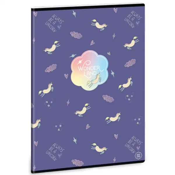Quaderno a quadretti A/4 con unicorno di Wonderland immagine 1