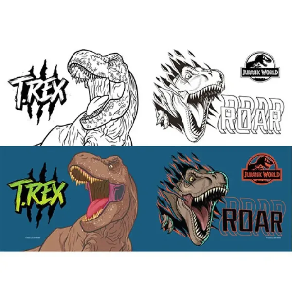 Quaderno a righe Must... Jurassic World con album da colorare, 40 fogli, disponibile in due versioni. immagine 3