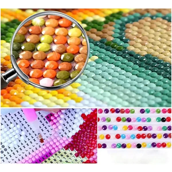 Quadro con diamantini: set di pittura diamante con tavola da surf 40x50 cm immagine 3