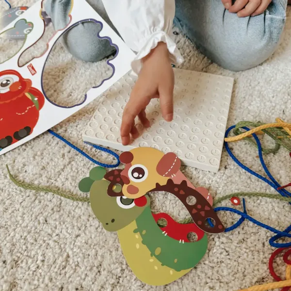 Quercetti: FantaFilo - Gioco creativo di infilatura zoo immagine 3