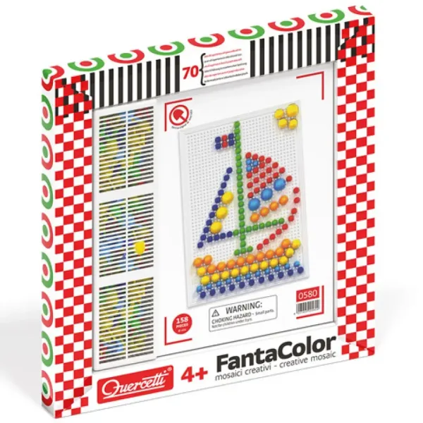Quercetti: Fantacolor chiodini veliero 70 pezzi immagine 1