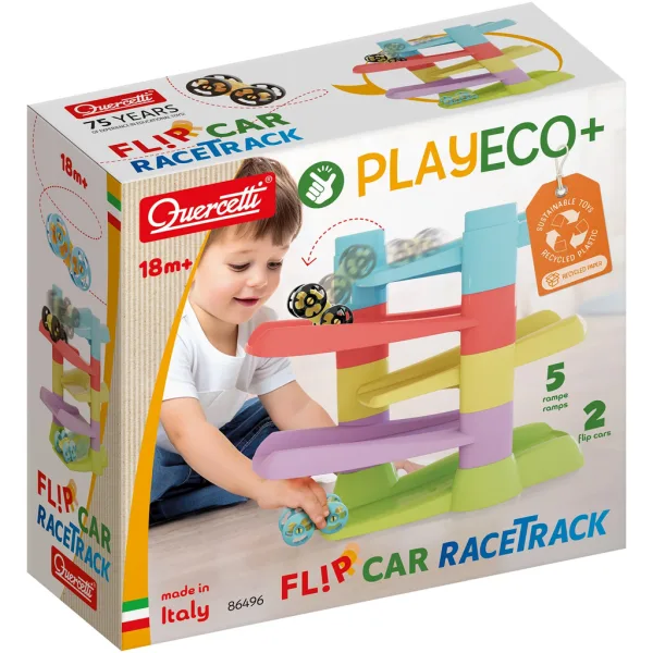 Quercetti: Flip Car Eco pista a spirale set da corsa per auto immagine 1