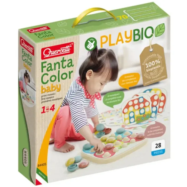 Quercetti: Gioca Bio Fantacolor Baby con 28 pezzi immagine 1