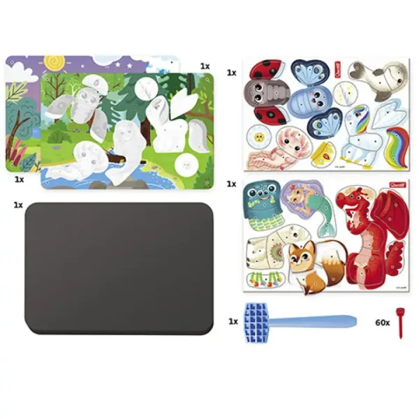 Quercetti: Gioco creativo Tap Tap con animali immagine 4