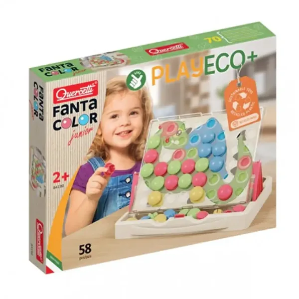Quercetti: Play Eco Fantacolor junior set di pioli da 58 pezzi immagine 1