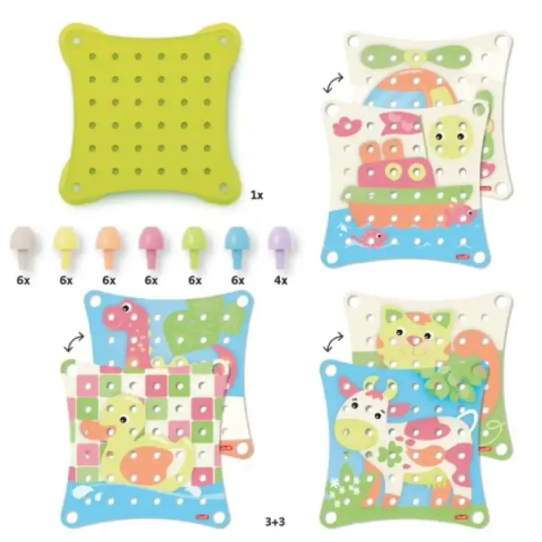 Quercetti: Play Eco Jumbo Peggy Evo set da 41 pezzi immagine 3