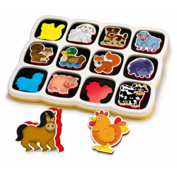 Quercetti: Puzzle Magnetico con Animali Domestici 12 pezzi immagine 2