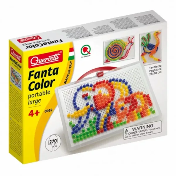 Quercetti: Set di chiodini colorati-elefante 270 pezzi immagine 1