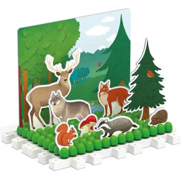 Quercetti: Set di gioco Montessori Fattoria e foresta con 3 pezzi immagine 2