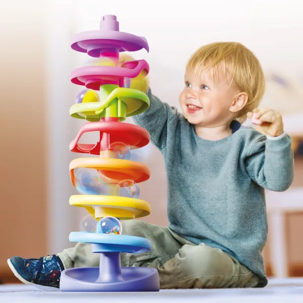 Quercetti: Torre a spirale con pista per biglie, set da 10 pezzi immagine 4